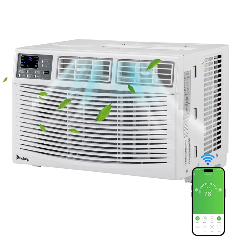 Winado 8,000 BTU 115V Window Mounted Mini Compact Air Conditioner With