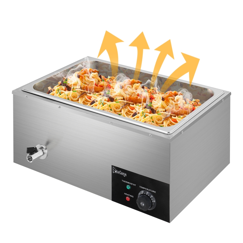 Winado 21.1quart Commercial Portable Steam Table Food Warmer 110V 600W