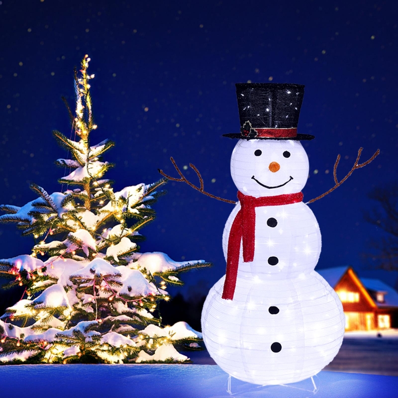 Winado Snowman Christmas Decorations Light Up LED Decor White and