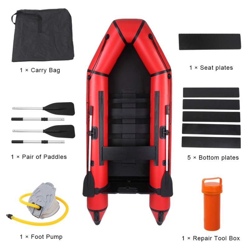 Campingsurvivals 7.5ft Inflatable Boat, 330 lbs Weight Capacity Rafting