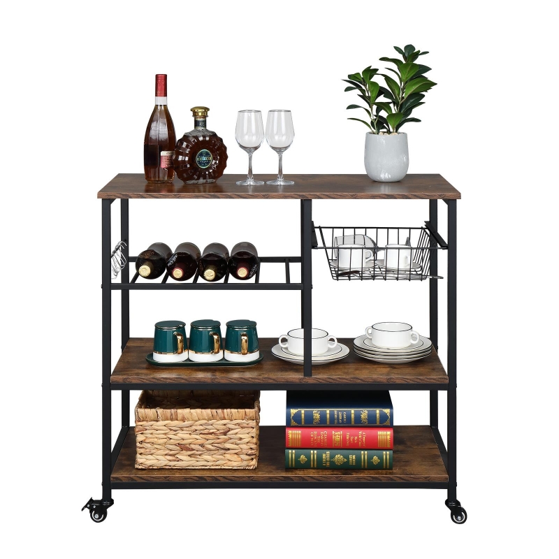 Winado Rolling Kitchen Island Storage Utility Cart Rack, 3-Tier Kitchen ...